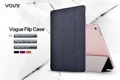 Vouni iPad Pro 12.9&quot; (2017) Vogue Flip, Black