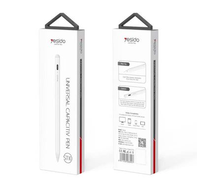 Yesido ST10 Capacitive Stylus Pen Magnets Palm Rejection, White
