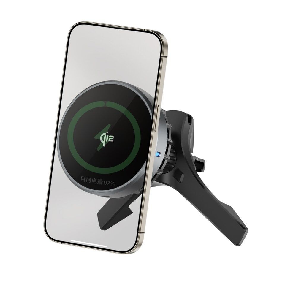 WiWU CH319 qi2 Wireless Car Charger, Black