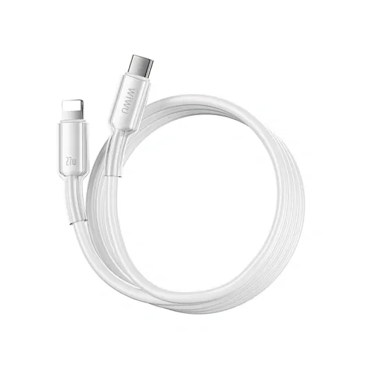 WiWU C062 Neolink USB-C to Lightning Silicone Cable, 2M White