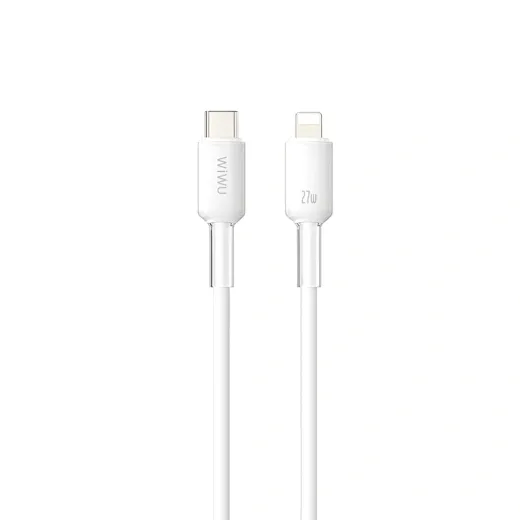 WiWU C062 Neolink USB-C to Lightning Silicone Cable, 2M White