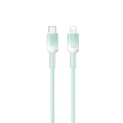 WiWU C062 Neolink USB-C to Lightning Silicone Cable, 1M Green