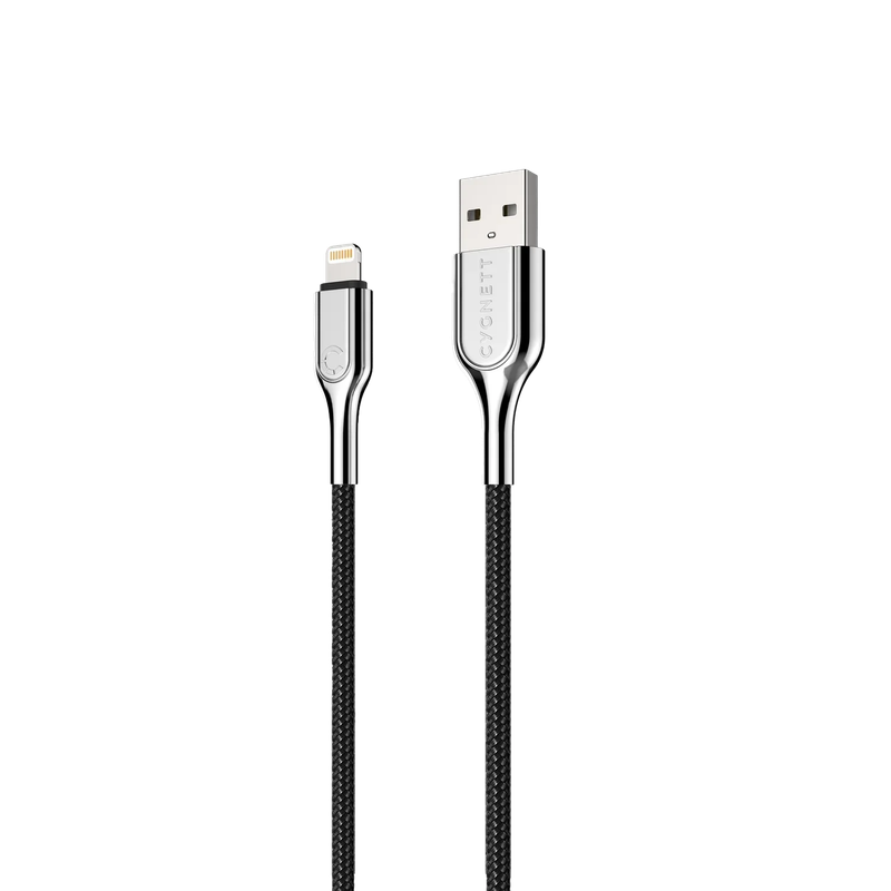 Cygnett Armored Lightning to USB-A Cable 2M, Black