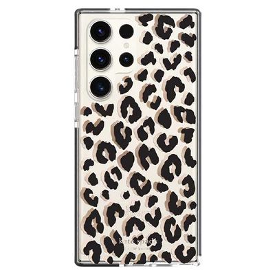 KSNY Samsung Galaxy S22 Ultra 5G Defensive Hardshell, City Leopard Black/Gold Fo