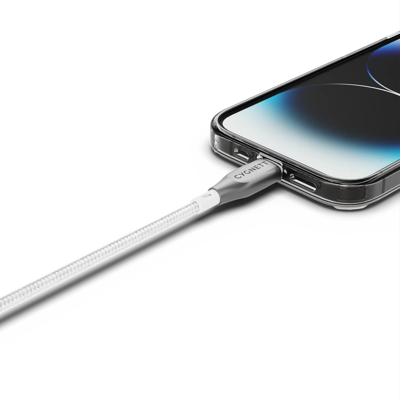 Cygnett Armoured Lightning to USB-C Cable 2M, White