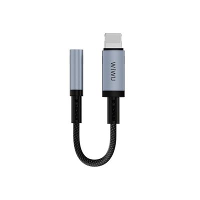 WiWU Wi-C047L Legend Lightning to 3.5mm Audio Converter, 0.15M Black