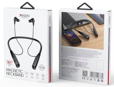 Yesido YSP22 Magnetic Neckband 80H, Black