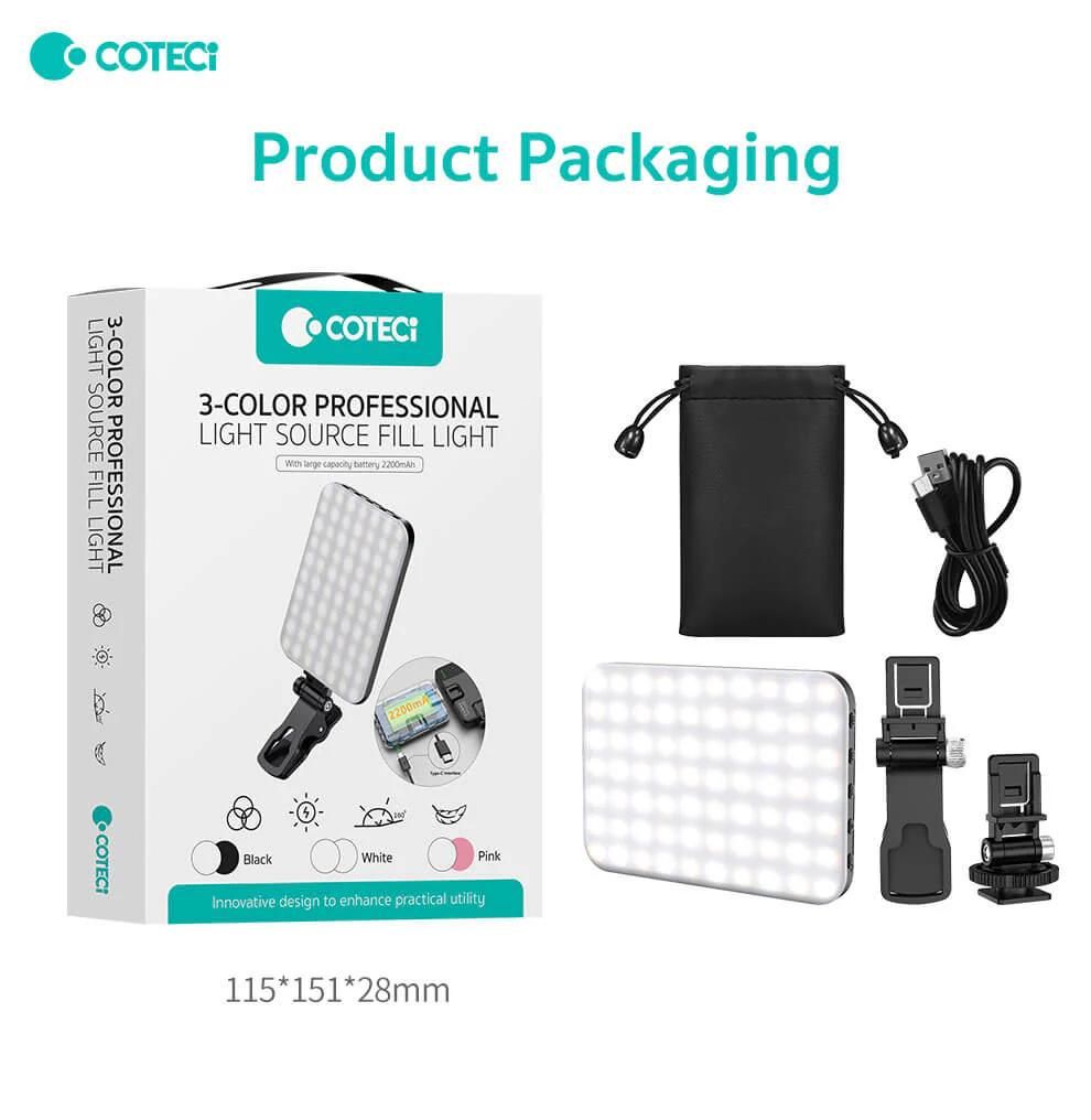 COTECi LA1 3-Color Professional Light Source Fill Light, Black