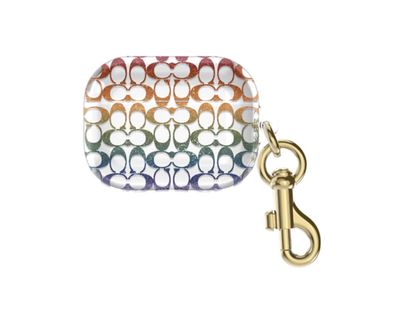 Coach AirPods Pro Protective Case, Rainbow Glitter Signature/Clear Coach AirPods Pro Protective Case, Rainbow Glitter Signature/Clear