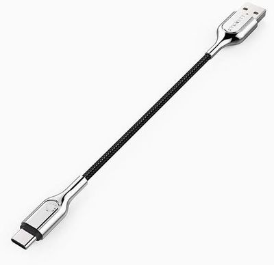Cygnett Armored 2.0 C to A  (3A/60W ) Cable 10cm, Black