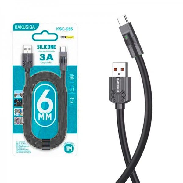 Kaku KSC-955 JINSHI USB-A -Type-C Data Cable, Not for iP15 Series, Black