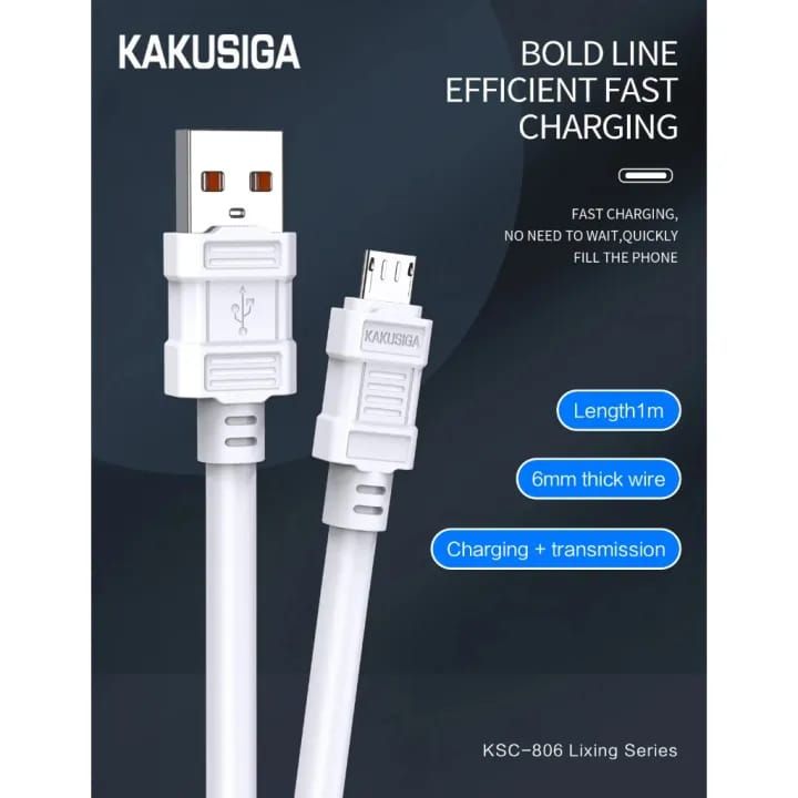 Kaku KSC-806 LIXING Smart fast charging Data Cable (Micro), White