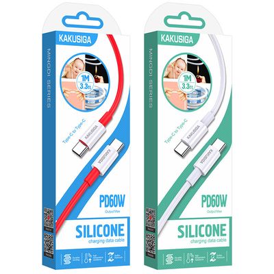 Kaku KSC-952 MINGDI PD60W Sillicone fast charging data Cable (Type-C to Type-C),
