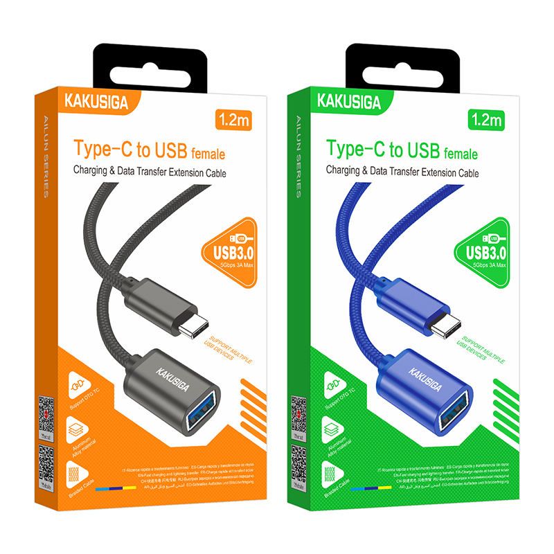 Kaku Type-C To USB Female USB3.0 Charging Data Extension Cable,