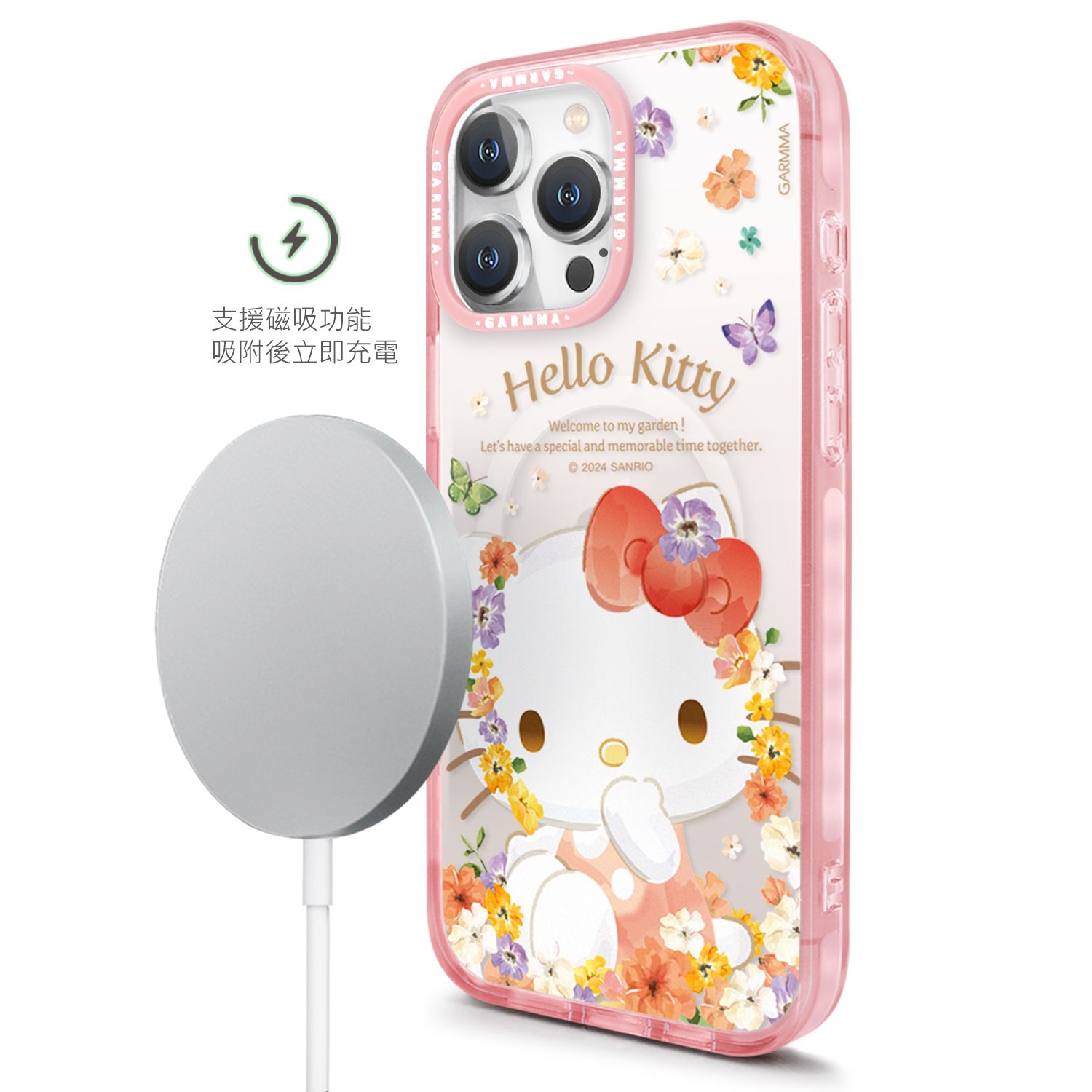 Sanrio iPhone 16 Pro MagSafe Case, KT Flower
