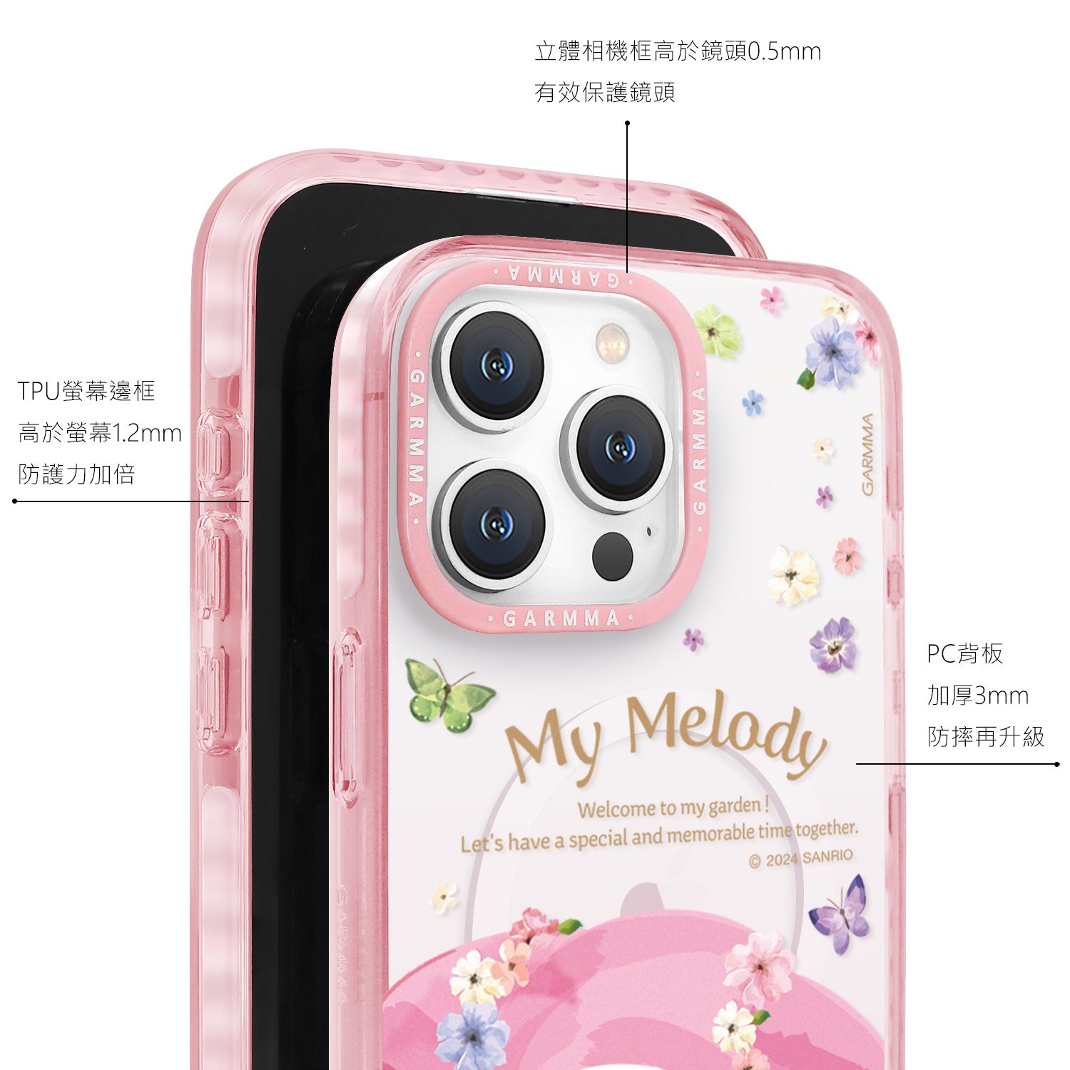 Sanrio iPhone 16 Pro Max MagSafe Case, MM Garden
