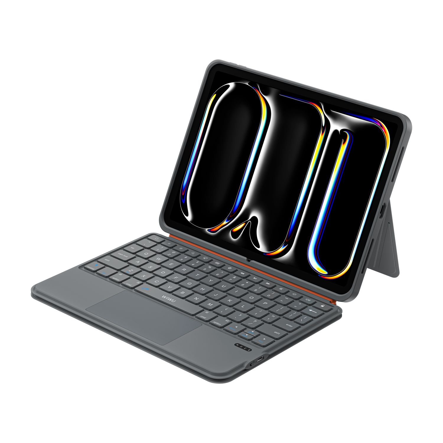 WiWU MK5 iPad Air 11 Combo 3 in 1 Case+Cover+Keyboard, Grey