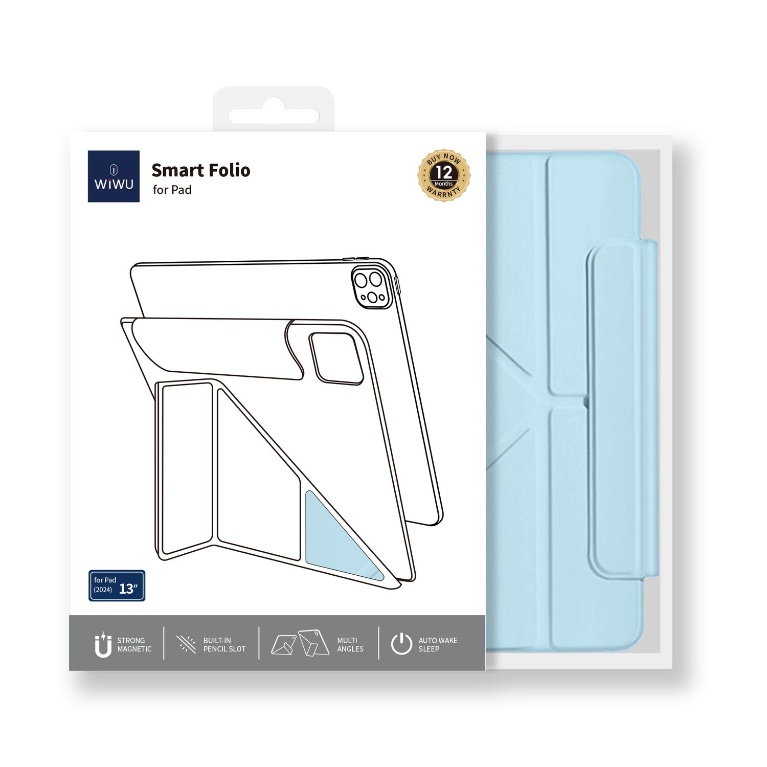 WiWU Smart Folio for iPad 10th Gen 2022 10.9inch, Grey