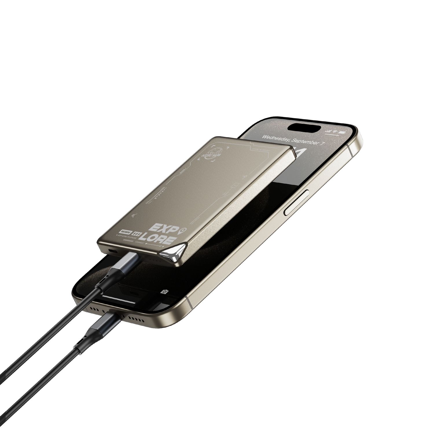 WiWU P019 Ultra-Thin Power Bank 5,000mAh, Titanium Alloy