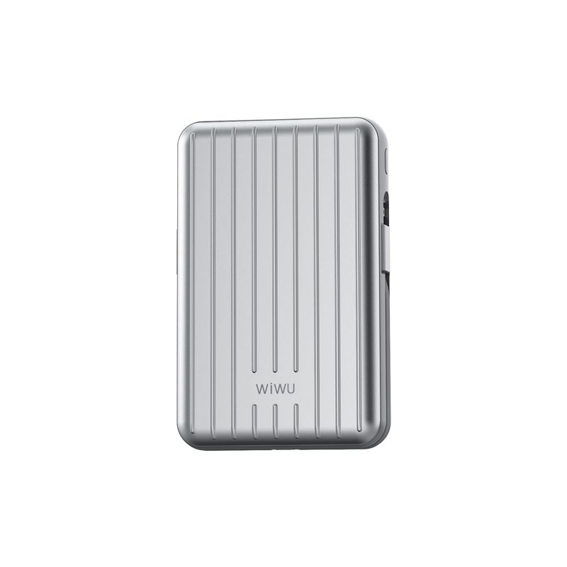 WiWU PP03 Trunk Magnetic Power Bank 10,000mAh, Silver