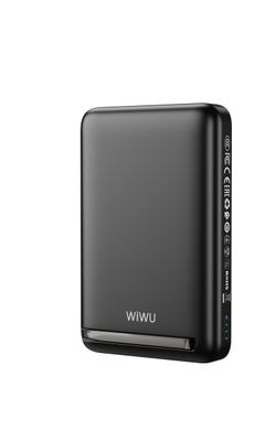 WiWU P043 Qi2 Magnetic Power Bank 10,000mAh, Black