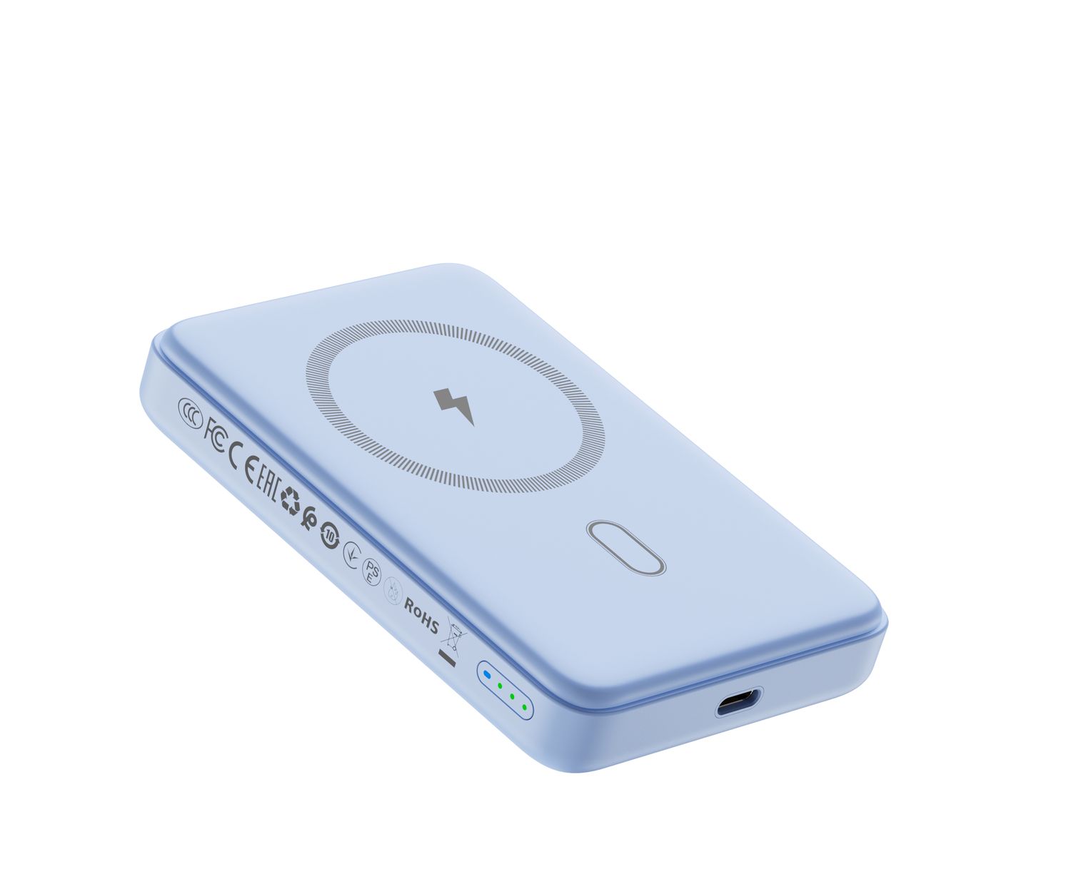 616048-WiWU P043 Qi2 Magnetic Power Bank 10000mAh, Blue