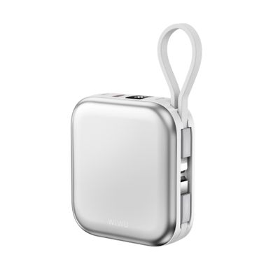 WiWU P055 Cube 3 in 1 Power Bank 10,000mAh, Grey