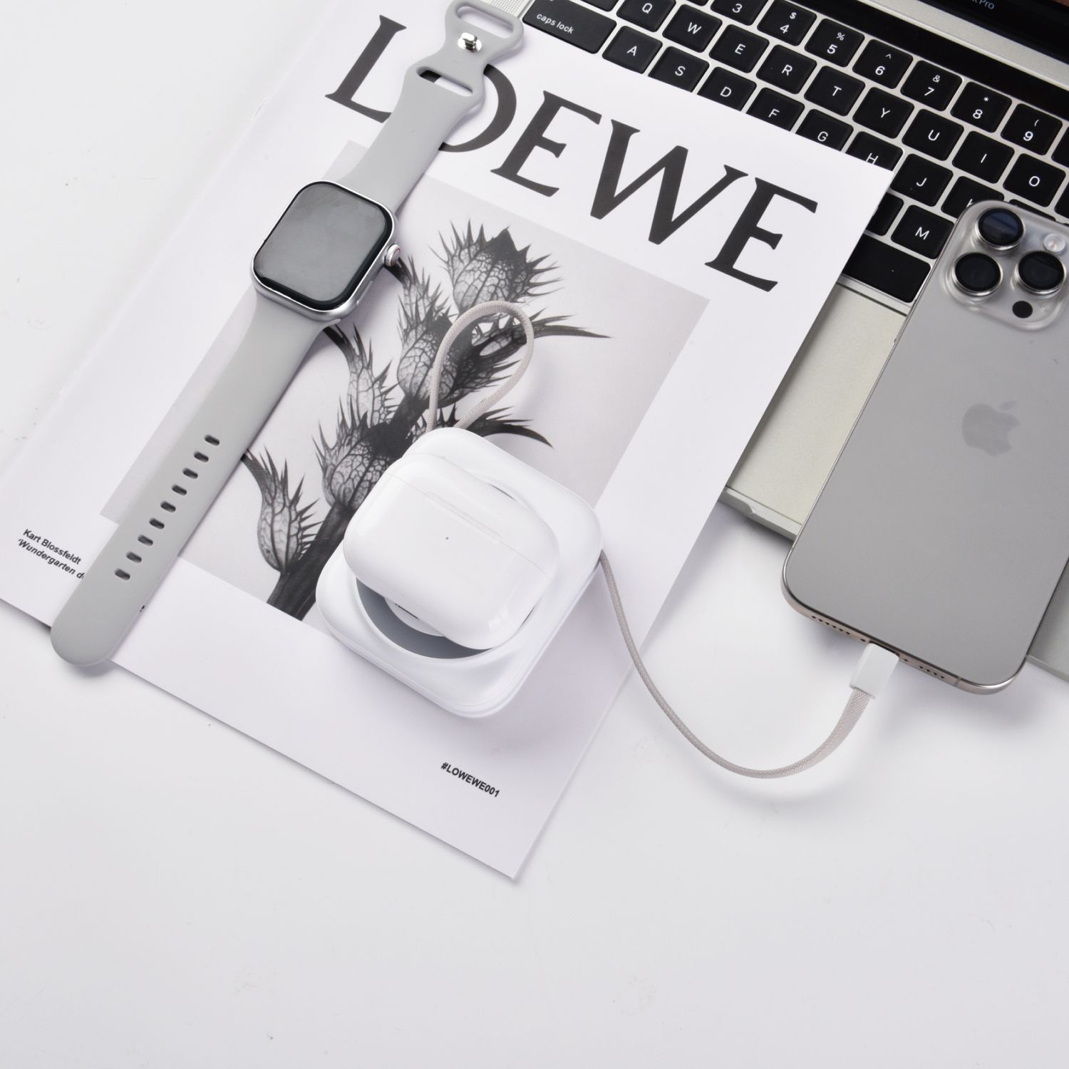 WiWU P055 Cube 3 in 1 Power Bank 10000mAh, White