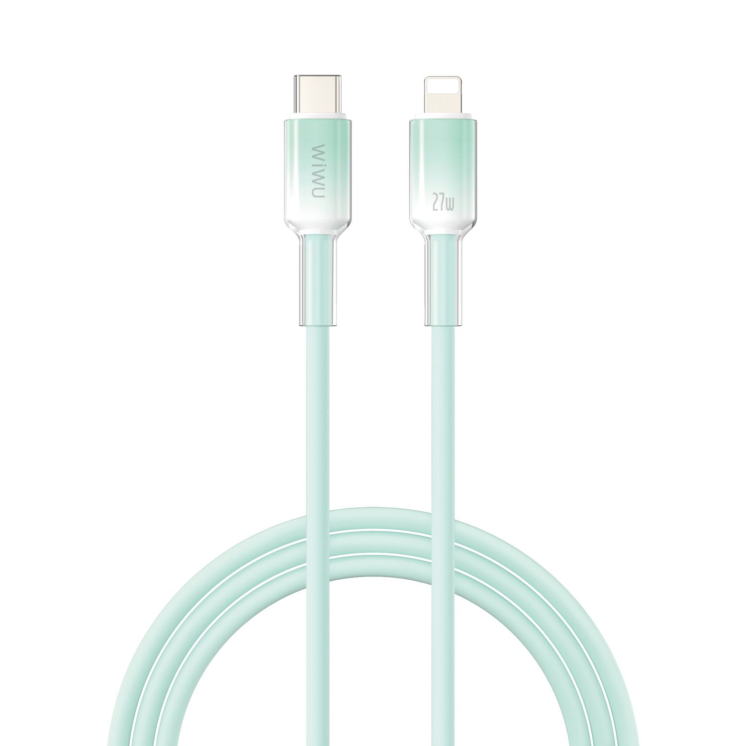 WiWU C062 Neolink USB-C to Lightning Silicone Cable, 1M Green