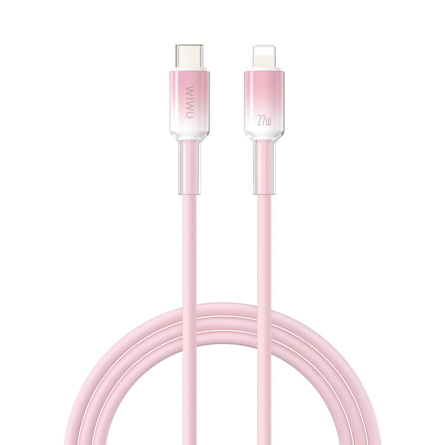WiWU C062 Neolink USB-C to Lightning Silicone Cable, 1M Pink