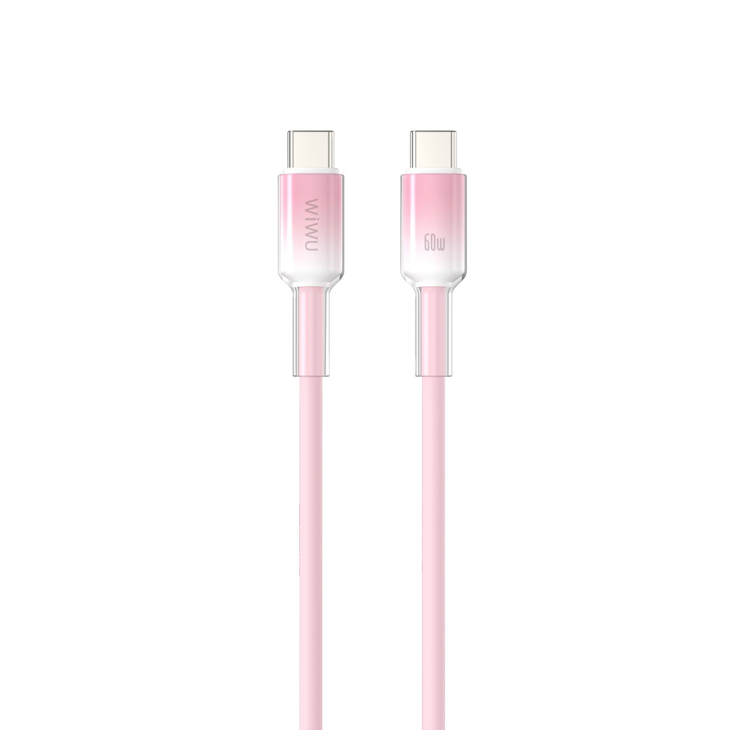 WiWU C063 Neolink USB-C to USB-C Silicone Cable, 1M Pink