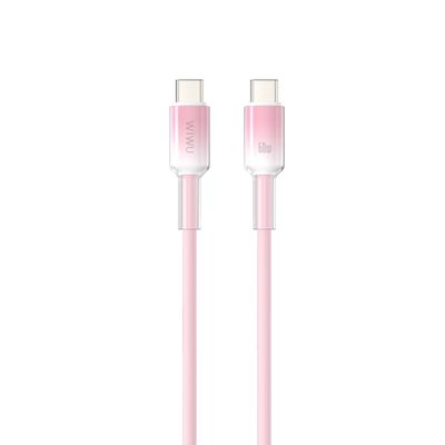 WiWU C063 Neolink USB-C to USB-C Silicone Cable, 1M Pink