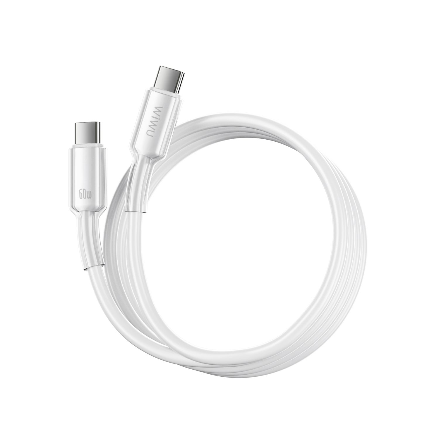 WiWU C063 Neolink USB-C to USB-C Silicone Cable, 2M White