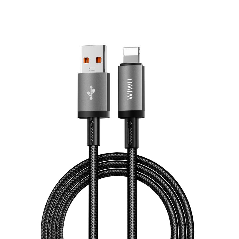 WiWU Wi-C055 USB-A to Lightning Cable, 1M Grey