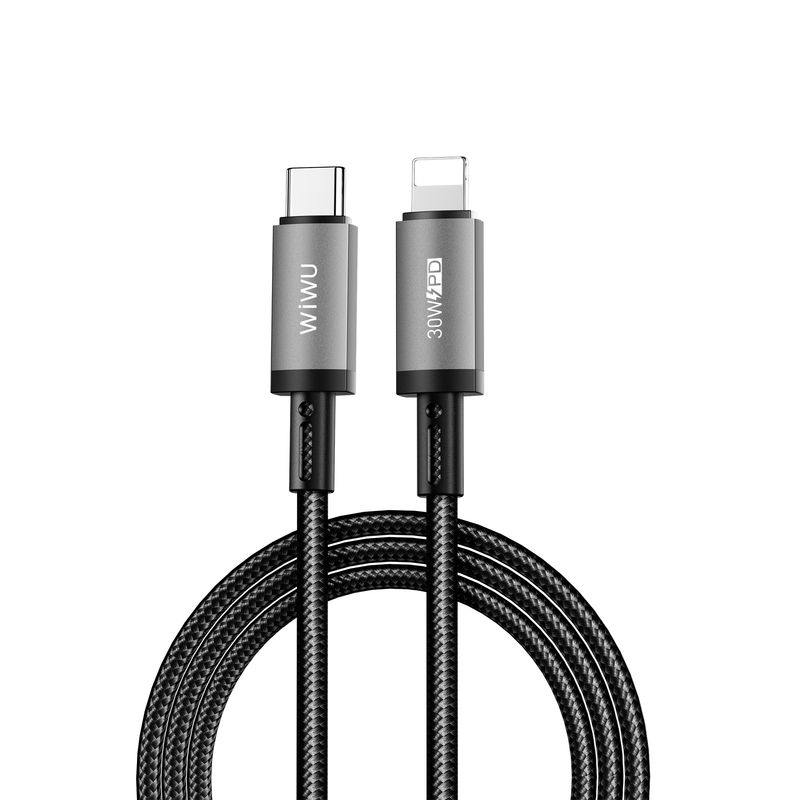 WiWU Wi-C056 USB-C to Lightning Cable, 1M Grey