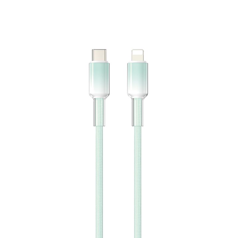 WiWU C064 Neolink USB-C to Lightning Braided Nylon Cable, 1M Green