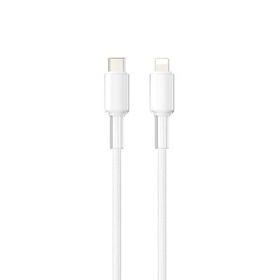 WiWU C064 Neolink USB-C to Lightning Braided Nylon Cable, 1M White