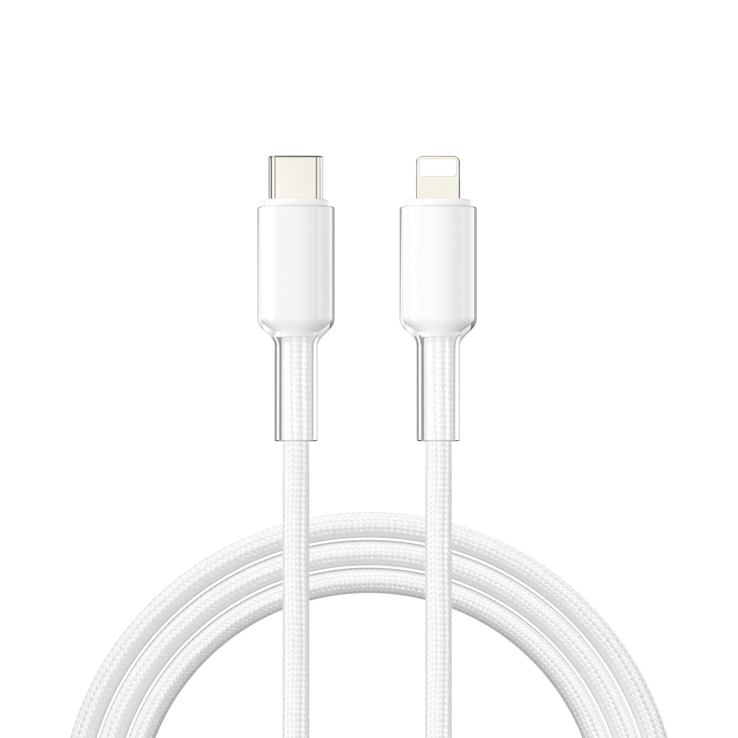 WiWU C064 Neolink USB-C to Lightning Braided Nylon Cable, 1M White