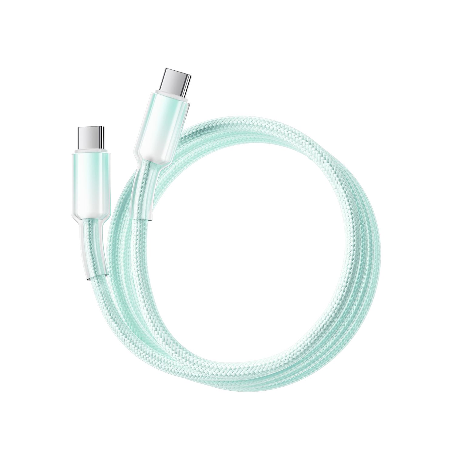 WiWU C065 Neolink USB-C to USB-C Braided Nylon Cable, 1M Green