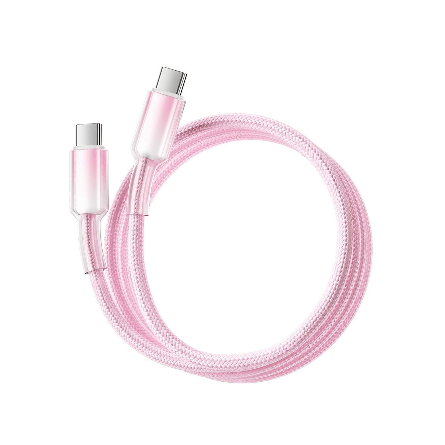 WiWU C065 Neolink USB-C to USB-C Braided Nylon Cable, 1M Pink