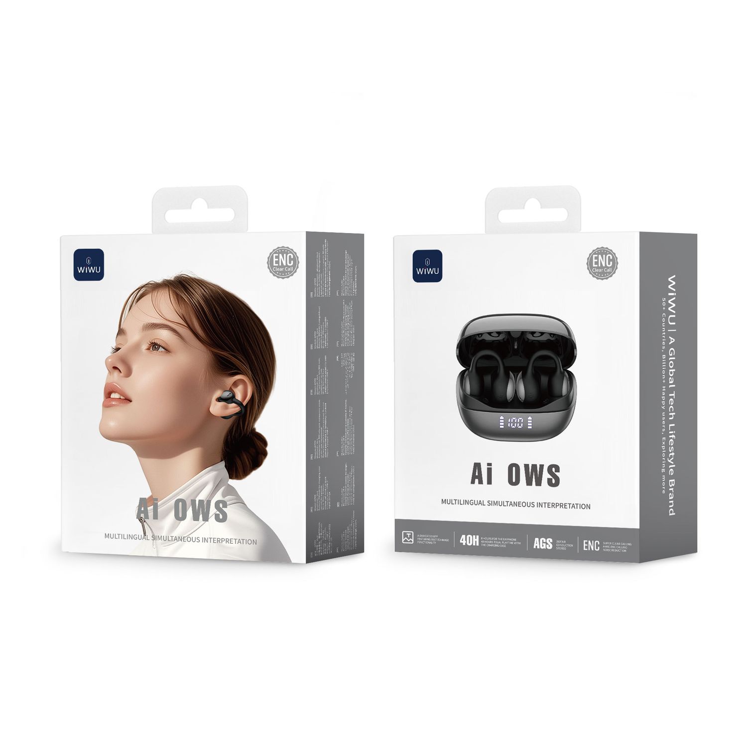 WiWU Ai302 OWS Earbuds, Black