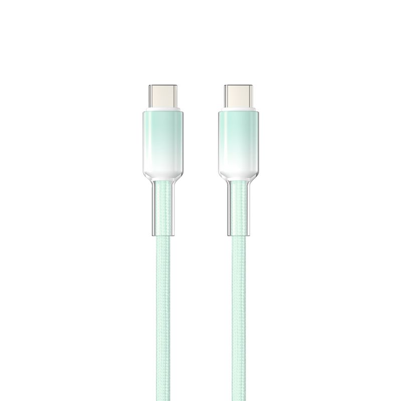 WiWU C065 Neolink USB-C to USB-C Braided Nylon Cable, 1M Green