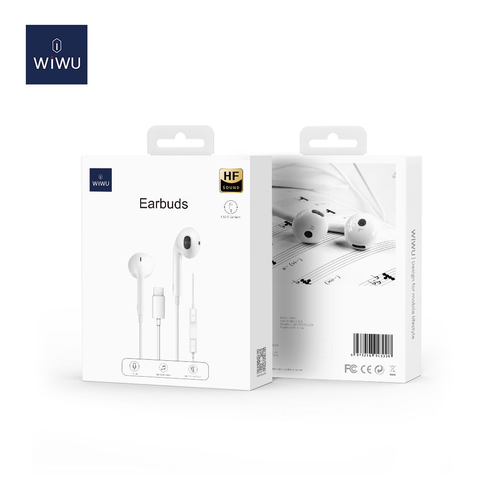 943008-WiWU Earbuds 303, White