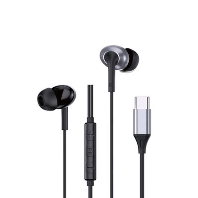 WiWU EB318 Type-C Earbuds, 1.2M Black
