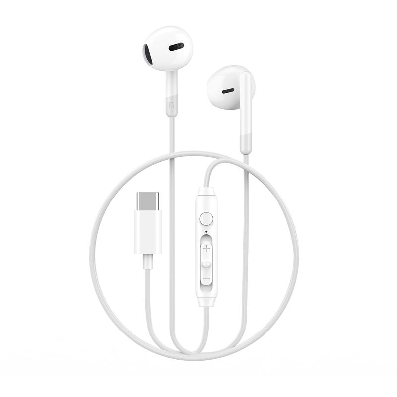 WiWU EB314 Type-C Wired Earbuds, 1.1M White