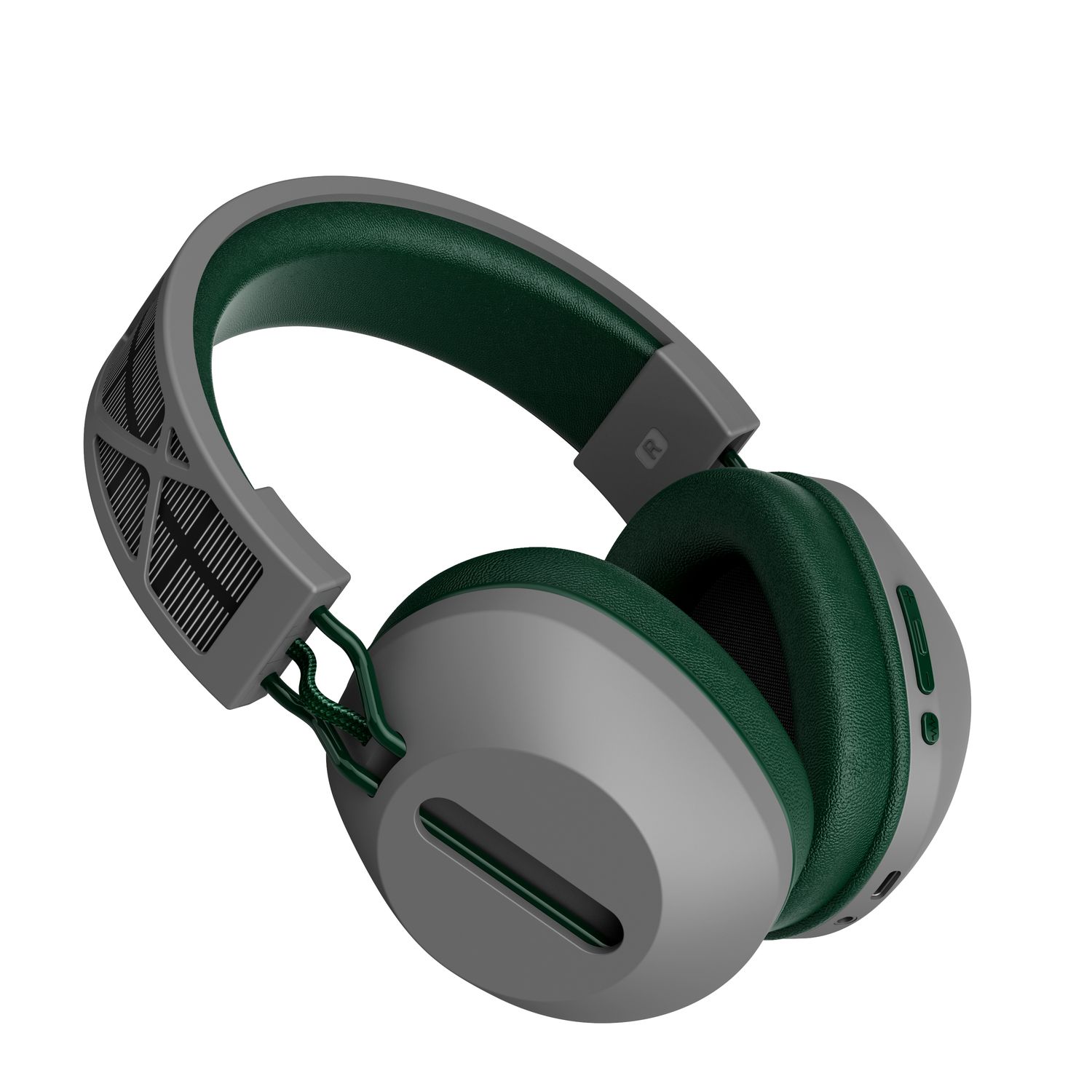 WiWU TD6 Solar Charging Headset, Grey+Army Green