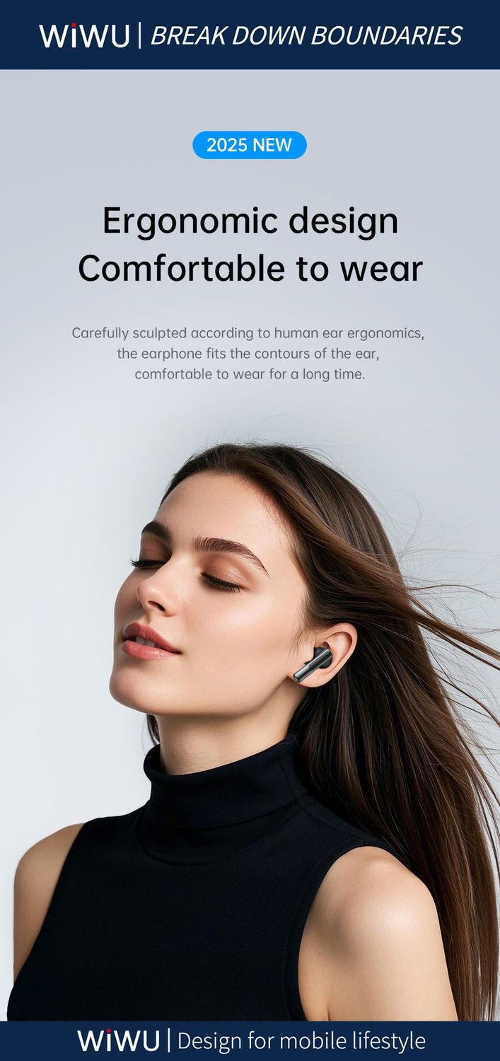 WiWU T33 ANC Pro Earbuds, Black