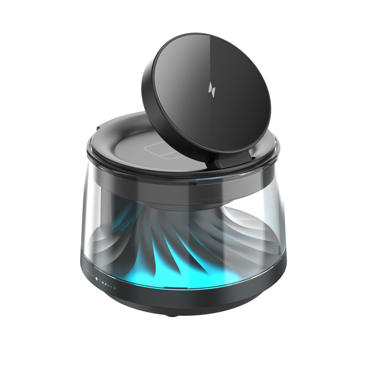 WiWU W039 Flow 5 in 1 Wireless Charger Speaker, Black