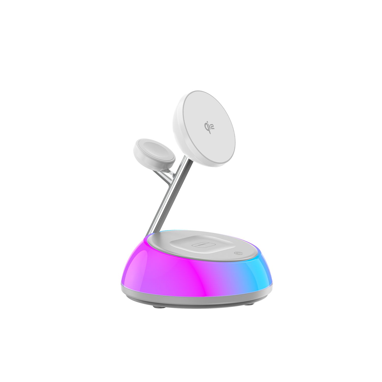 WiWU W036 Aurora qi2.0 3 in 1 Wireless Charger, White