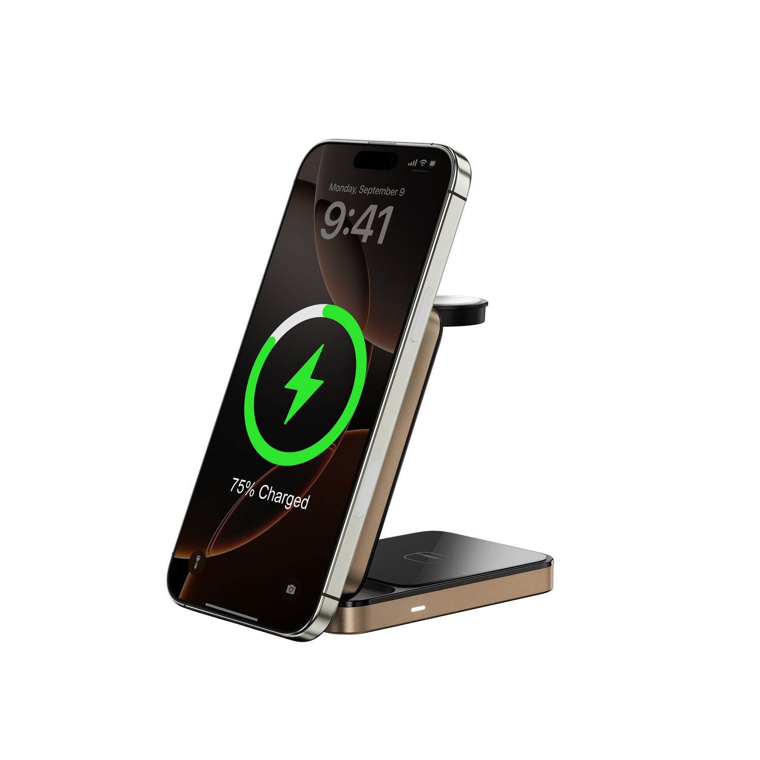 WiWU W038 Triple 3in1 Wireless Charger, Gold